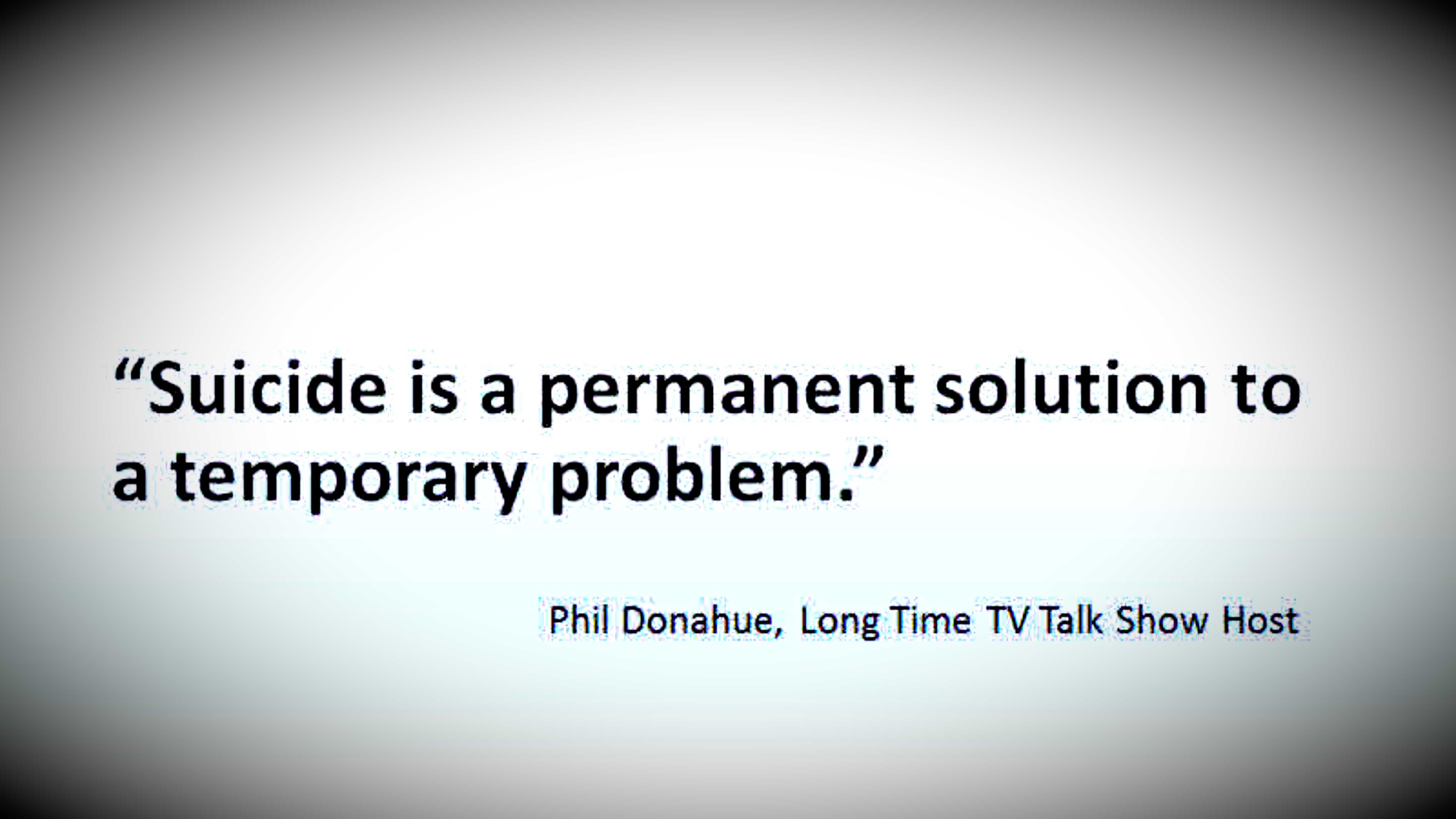 #JamesDonaldson On #MentalHealth - Not Harmless: #SuicidalIdeation