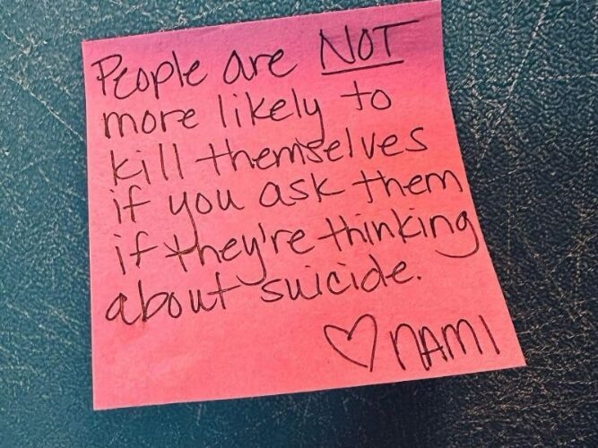 James Donaldson on Mental Health – NAMI Says Ask the Question Directly: “Are You Thinking About Killing Yourself?”